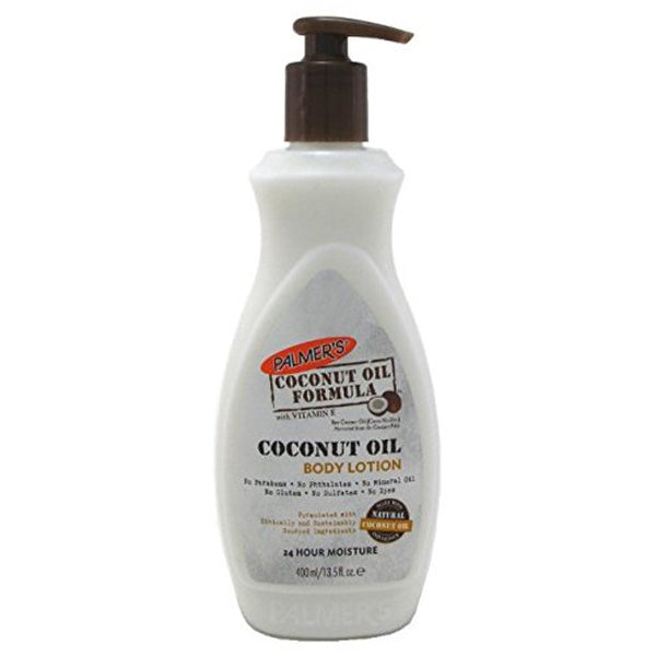 Fórmula de aceite de coco de Palmer con loción corporal de vitamina E 13.5oz cada uno