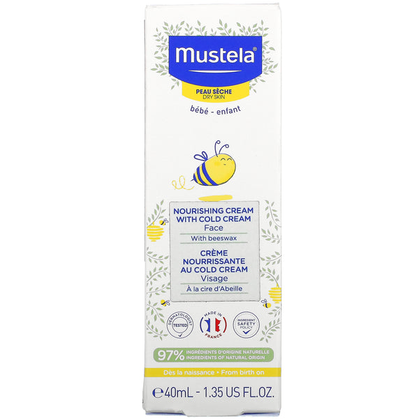 Mustela Nourishing Cream With Cold Cream. Dry Skin Face. 1.35 FL.OZ