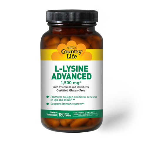 Country Life L-Lysine Advanced 180 Cápsulas veganas