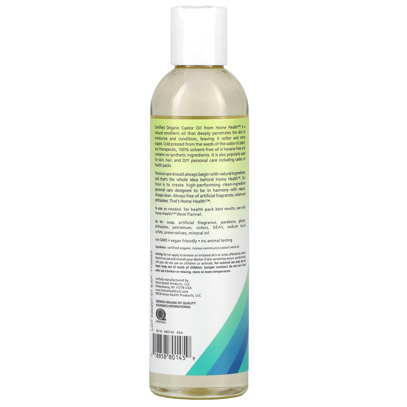 Home Health Organic Castor Oil 8Oz