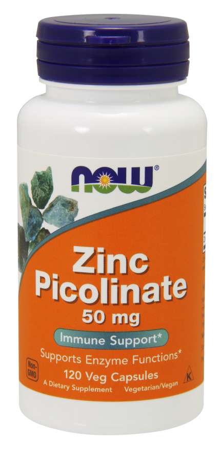 Ahora zinc picolinate 50mg 120 cápsulas de vegetales