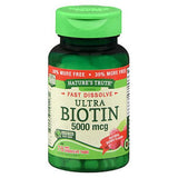 Nature's Truth Ultra Biotin 5,000mcg 78 Fast Dissolve Tablets Berry
