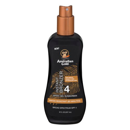 Gel de spray de protector solar de oro australiano con bronceador instantáneo - SPF 4