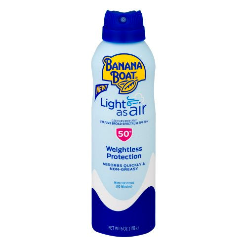 Banana Boat SPF 50+ Light como Air 6 oz Spray
