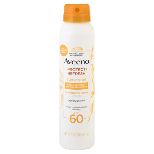 Aveeno Protect + Rebresh Body Body Sunspreen Spray Mist con amplio espectro SPF 60