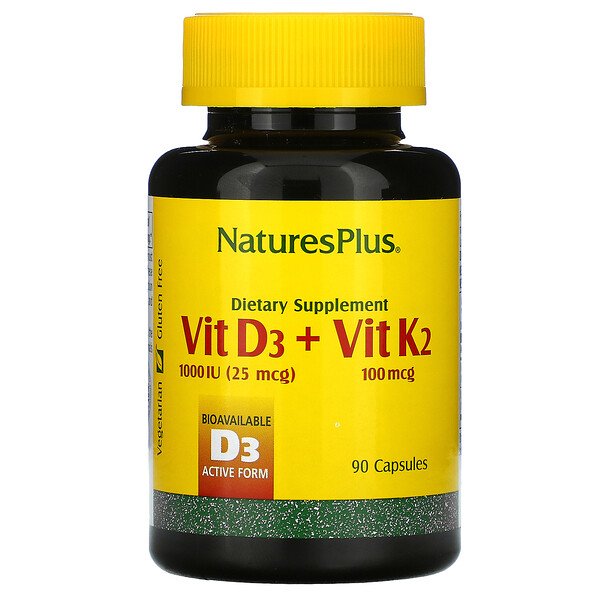 Cápsulas de Nature Plus Vit D3 + Vit K2