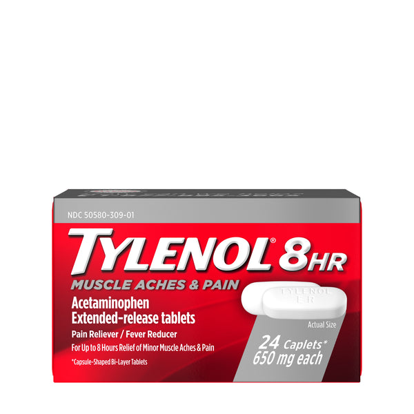 TYLENOL 8 Hour Muscle Aches & Pain Caplets 650 mg 24 ea