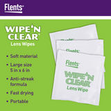 Flents Wipe 'n Clear¨ lente toallitas biodegradables
