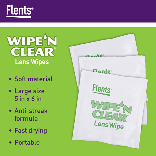 Flents Wipe 'n Clear¨ lente toallitas biodegradables