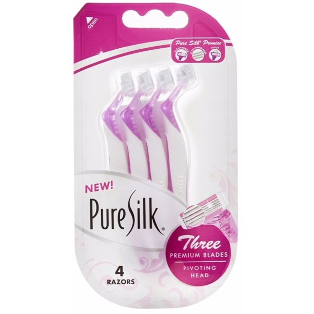 Pure Silk Premium Disposable Three Razor 4 ea