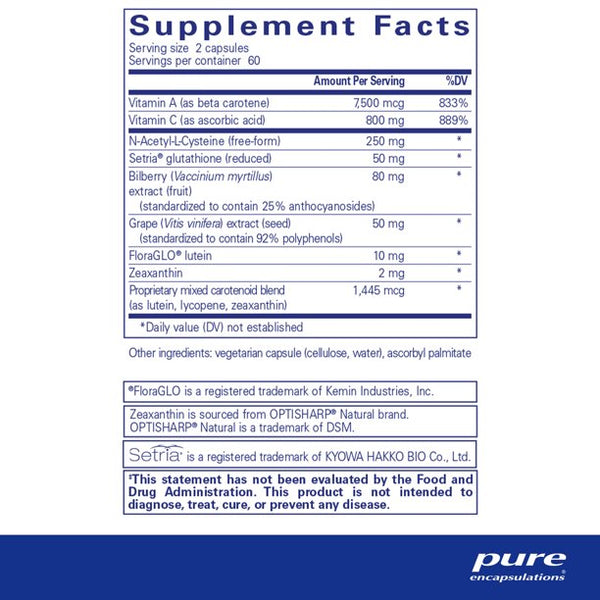 Pure Encapsulations Macular Support Formula 120 Capsules