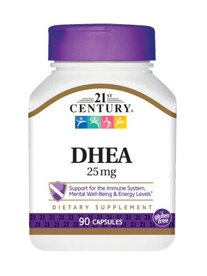 21St Century DHEA 25mg 90 Capsules