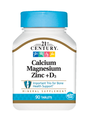 21ST Century Calcium Manganese Zinc Vitamina D 90 tabletas