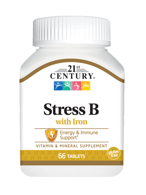 21St Century Stress B With Iron 66 Tablets