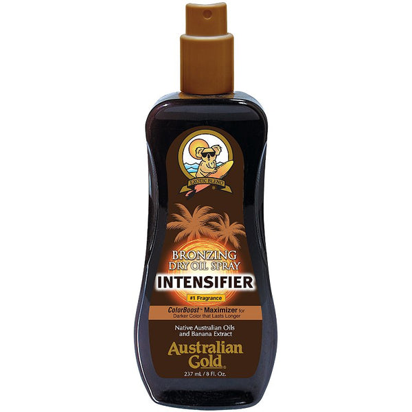 Intensificador de bronceado de oro australiano pulverización de aceite seco