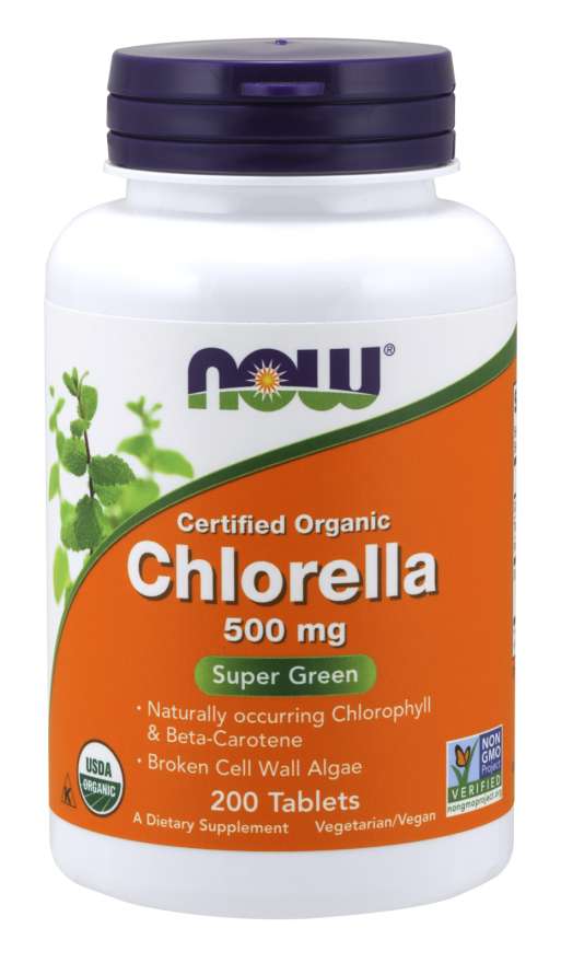 Ahora Chlorella orgánica 500mg