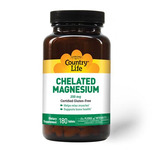 Country Life Chelated Magnesio 250 mg 90 tabletas