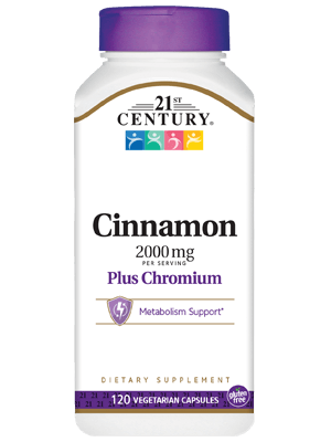 21St Century Cinnamon 2000mg 120 Vegetable Capsules