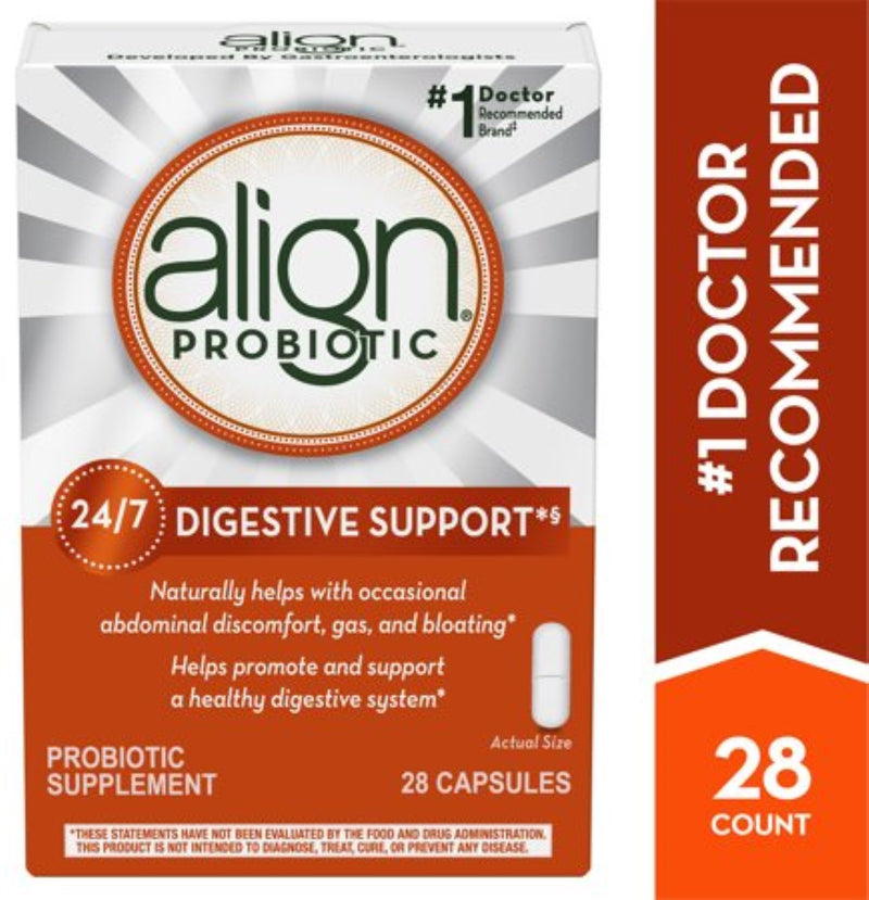 Align Probiotic Supplement 24/7 Digestive Support, 28 Capsules