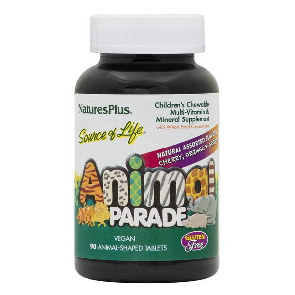 Nature's Plus Animal Parade Surting Multivitamin's Chehables para niños