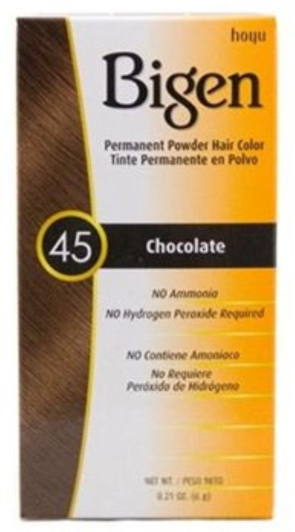 Bigen Permanent Powder Hair Color 45 Chocolate