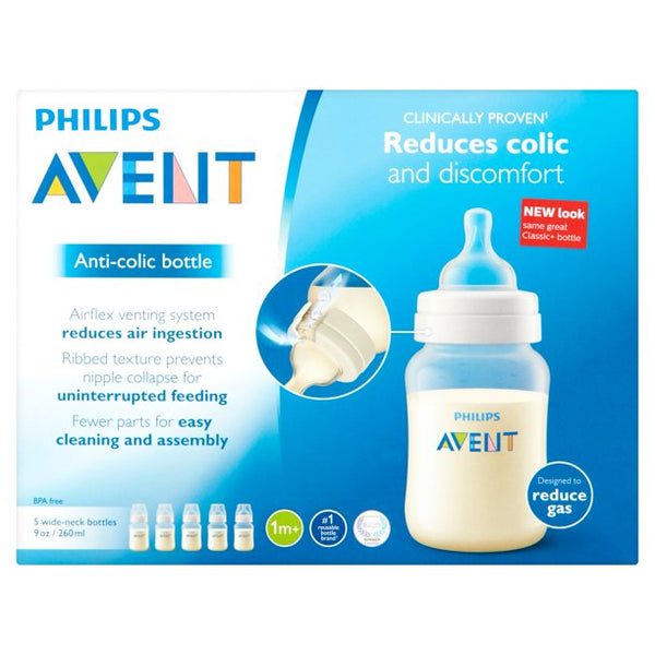 Avent Anti Colic Bottles BPA Free 9 Oz 5ct