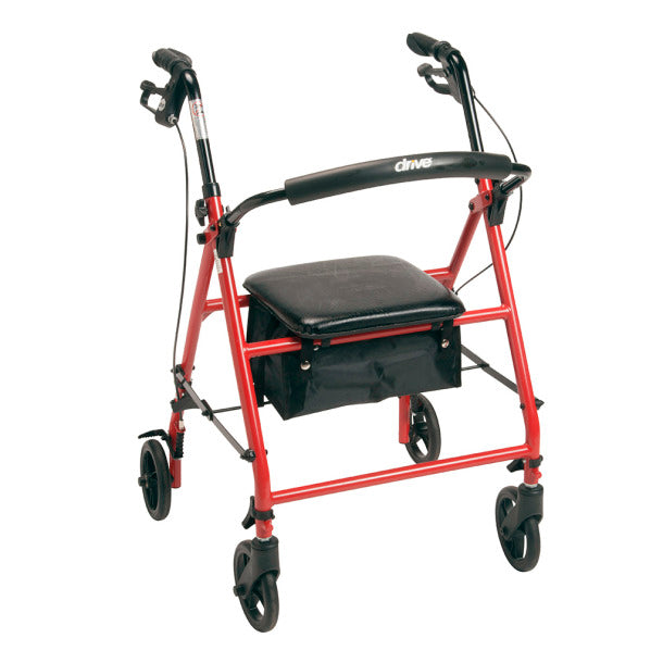 Drive Medical Steel Rollator with 6" Wheels, Knockdown