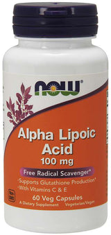 Ahora ácido alfa lipoico 100 mg 120 cápsulas vegetales