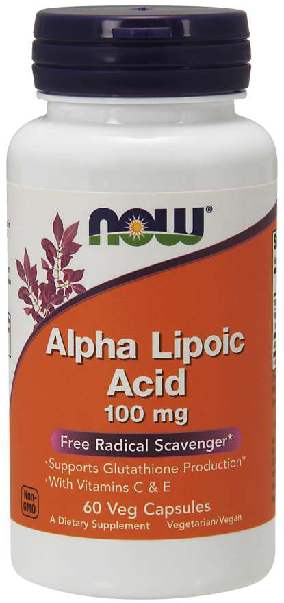 Ahora ácido alfa lipoico 100 mg 120 cápsulas vegetales