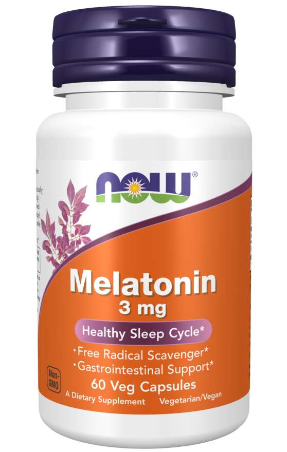 Ahora cápsulas vegetales de melatonina 3 mg