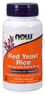 Ahora Red levadura Rice & Coq10 120 Cápsulas de vegetales