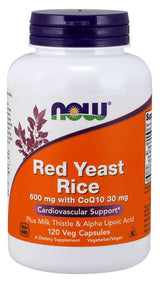 Ahora Red levadura Rice & Coq10 120 Cápsulas de vegetales