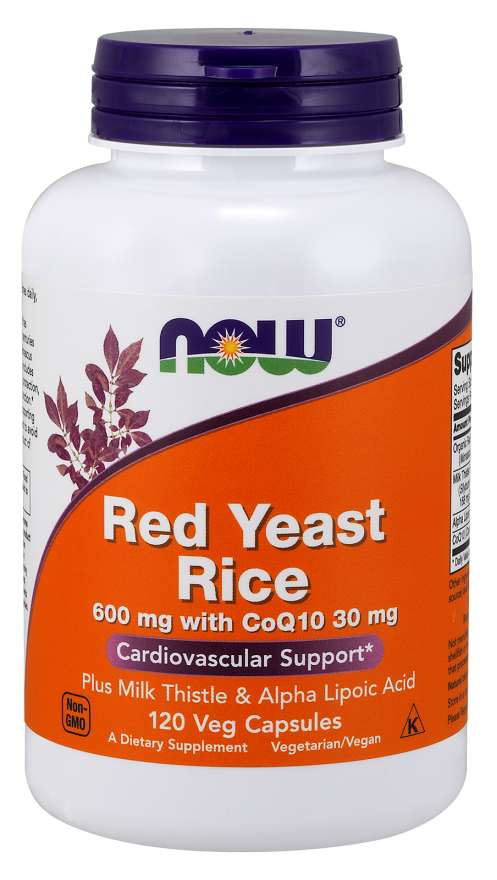 Now Red Yeast Rice & Coq10 120 Vegetable Capsules