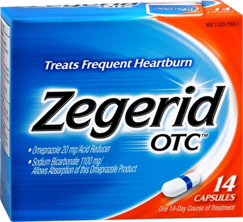 Zegerid OTC Heartburn Relief, Proton Pump Inhibitor, 14 Capsules