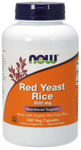 Now Red Yeast Rice 600mg 120 Vegetable Capsules