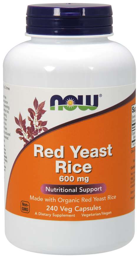 Now Red Yeast Rice 600mg 120 Vegetable Capsules