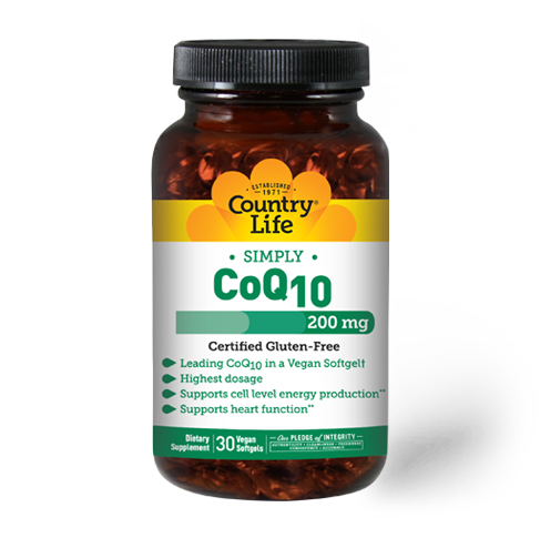 Country Life Vegan Coq10 200 mg 60 Softgels veganos