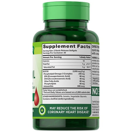 Nature's Truth Red Krill Oil 2.000 mg con omega-3 60 Softgels