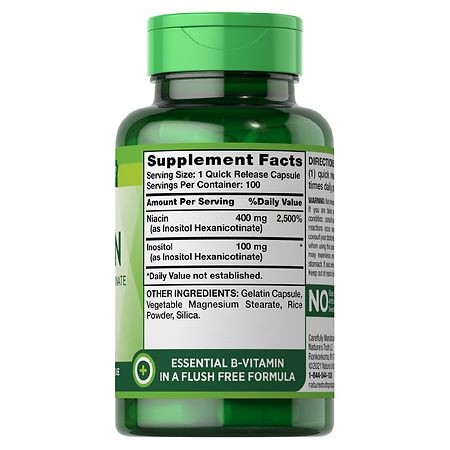Nature's Truth Flush Free Niacin 500 mg 100 Capsules
