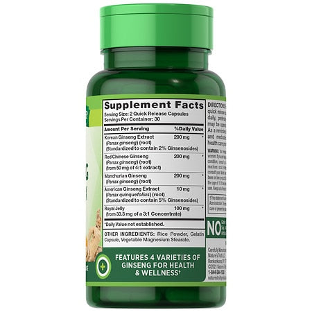 Nature's Truth Super Ginseng Complex plus Royal Jelly 60 Capsules