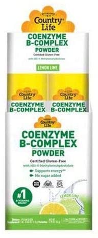 Country Life Coenzyme B-Complex Powder Limón Lima 30 Caja de palos