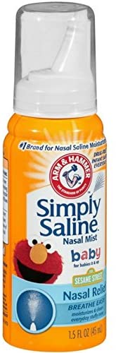 Brazo y martillo simplemente salina nasal niebla bebé 1.5 oz