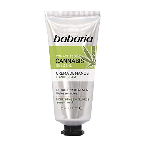 Babaria Cannabis Semilla Oil Cream manos 1.7 0z