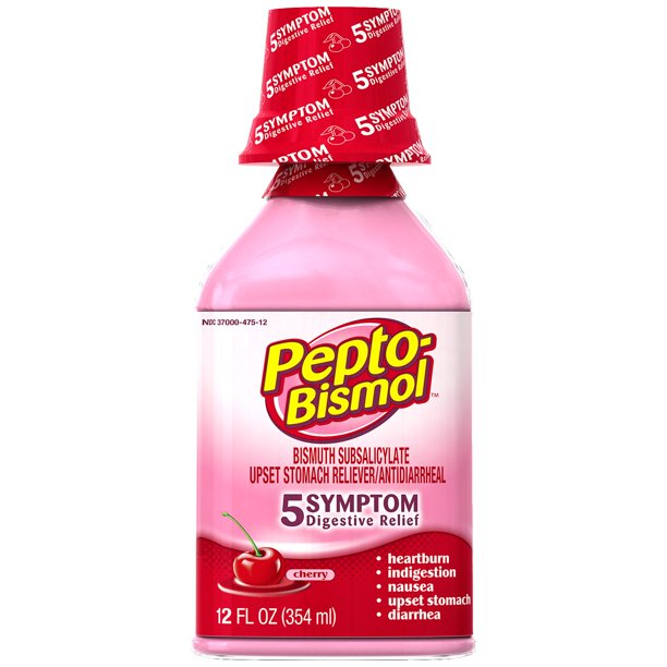 Alivio de síntomas de pepto bismol 12oz Cherry