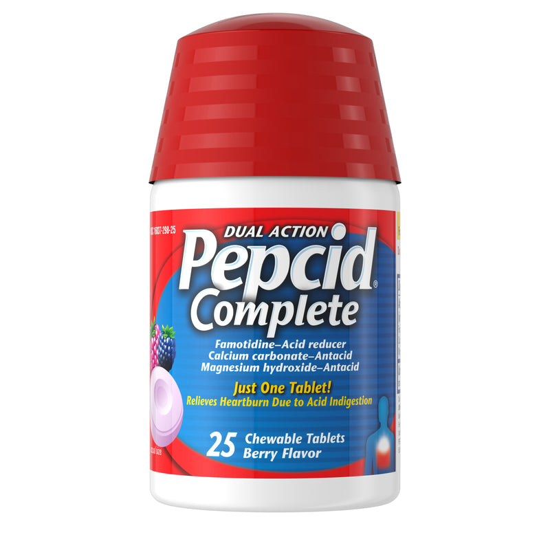 Pepcid Complete ácido reductor + tabletas masticables antiácidos
