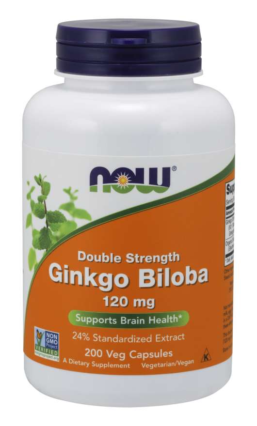 Now Ginkgo Biloba 120mg 100 Vegetable Capsules
