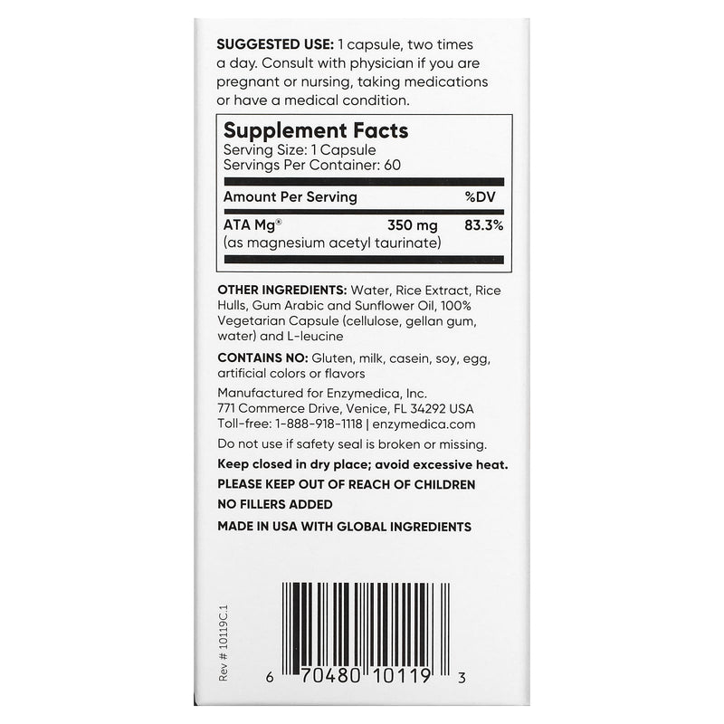 Enzymedica Magnesium Mind 60 Cápsulas