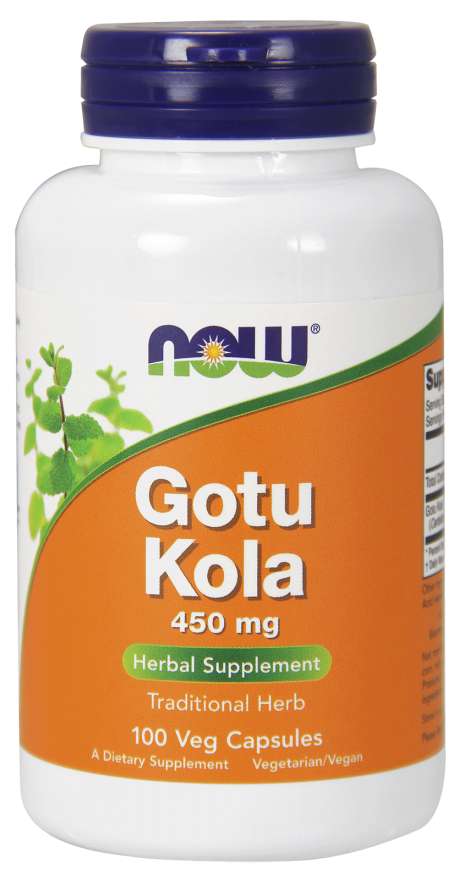 Ahora gotu kola 450mg 100 cápsulas de vegetales