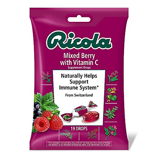Ricola gotas de tos bayas mixtas con vitamina C 19ct
