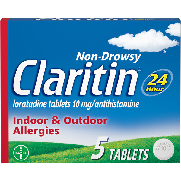 Alivio de alergias interiores y exteriores de Claritin 24 horas